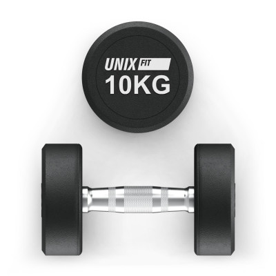 Гантель UNIX Fit PRO круглая обрезиненная 10 кг, 2 шт. Гантель UNIX Fit PRO круглая обрезиненная 10 кг, 2 шт.
