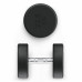 Гантель UNIX Fit PRO круглая обрезиненная 22,5 кг, 2 шт.