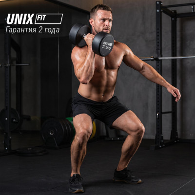 Гантель UNIX Fit PRO круглая обрезиненная 32,5 кг / шт. Гантель UNIX Fit PRO круглая обрезиненная 32,5 кг / шт.