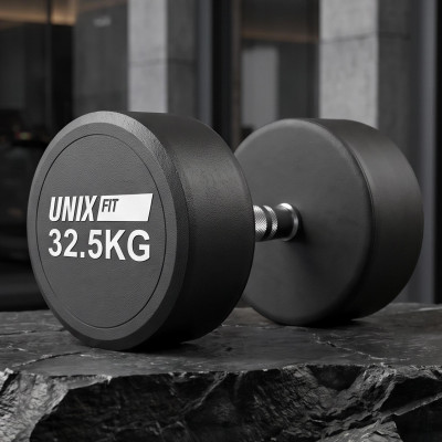 Гантель UNIX Fit PRO круглая обрезиненная 32,5 кг / шт. Гантель UNIX Fit PRO круглая обрезиненная 32,5 кг / шт.