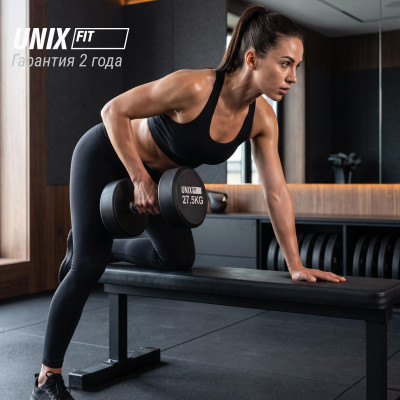 Гантель UNIX Fit PRO круглая обрезиненная 27,5 кг / шт. Гантель UNIX Fit PRO круглая обрезиненная 27,5 кг / шт.