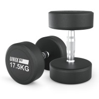 Гантель UNIX Fit PRO круглая обрезиненная 17,5 кг, 2 шт. Гантель UNIX Fit PRO круглая обрезиненная 17,5 кг, 2 шт.