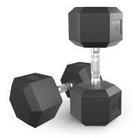 Гантель гексагональная UNIX Fit обрезиненная 30 кг, 2 шт.