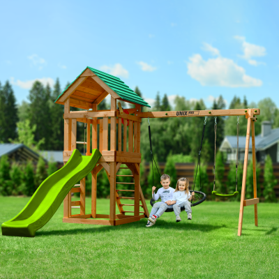 Детский игровой комплекс UNIX Kids (6 in 1) Light Green