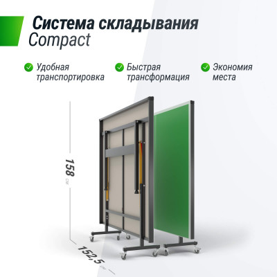 Всепогодный теннисный стол UNIX Line для улицы outdoor 6 мм, зеленый