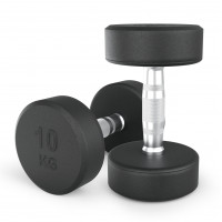 Гантель UNIX Fit PRO круглая обрезиненная 10 кг, 2 шт.