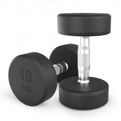 Гантель UNIX Fit PRO круглая обрезиненная 10 кг, 2 шт.