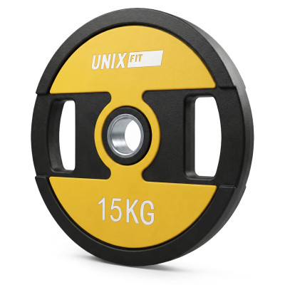 Диск обрезиненный c хватом UNIX Fit PRO 15 кг, 51 мм, 1 шт. Диск обрезиненный c хватом UNIX Fit PRO 15 кг, 51 мм, 1 шт.