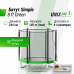 Батут UNIX Line Simple 8 ft (244 см) с внешней защитной сеткой, зеленый