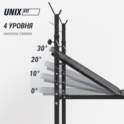 Скамья силовая со стойками UNIX Fit Bench 120 Скамья силовая со стойками UNIX Fit Bench 120
