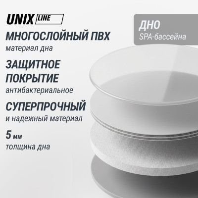 Надувной SPA-бассейн UNIX Line Thermal 180 см серый Надувной SPA-бассейн UNIX Line Thermal 180 см серый
