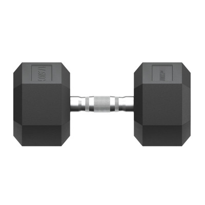 Гантель гексагональная UNIX Fit обрезиненная 17,5 кг, 2 шт.