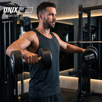 Гантель UNIX Fit PRO круглая обрезиненная 17,5 кг, 2 шт. Гантель UNIX Fit PRO круглая обрезиненная 17,5 кг, 2 шт.