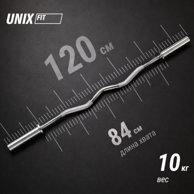 Гриф олимпийский UNIX Fit PRO 200 W-образный 120 см / 50 мм хромированный Гриф олимпийский UNIX Fit PRO 200 W-образный 120 см / 50 мм хромированный