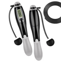 Скакалка UNIX Fit с электронным счетчиком прыжков, 300 см, черная Скакалка UNIX Fit с электронным счетчиком прыжков, 300 см, черная