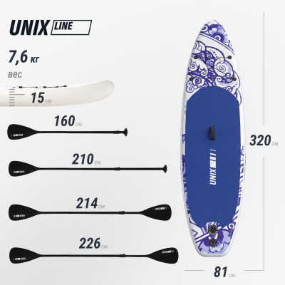 SUP-борд UNIX Line Глазурь / Glaze (320см)
