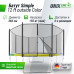 Батут UNIX Line Simple 12 ft (366 см) с внешней защитной сеткой, цветной Батут UNIX Line Simple 12 ft (366 см) с внешней защитной сеткой, цветной