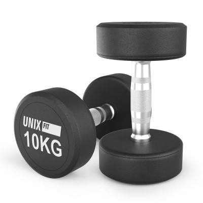 Гантель UNIX Fit PRO круглая обрезиненная 10 кг, 2 шт. Гантель UNIX Fit PRO круглая обрезиненная 10 кг, 2 шт.