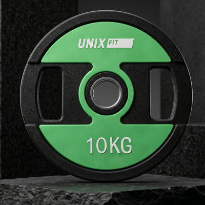 Диск обрезиненный c хватом UNIX Fit PRO 10 кг, 51 мм, 1 шт. Диск обрезиненный c хватом UNIX Fit PRO 10 кг, 51 мм, 1 шт.