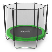 Батут UNIX Line Simple 8 ft (244 см) с внешней защитной сеткой, зеленый Батут UNIX Line Simple 8 ft (244 см) с внешней защитной сеткой, зеленый