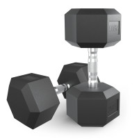 Гантель гексагональная UNIX Fit обрезиненная 25 кг, 2 шт.