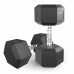 Гантель гексагональная UNIX Fit обрезиненная 25 кг, 2 шт.