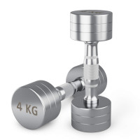 Гантель UNIX Fit PRO круглая хромированная 4 кг, 2 шт. Гантель UNIX Fit PRO круглая хромированная 4 кг, 2 шт.