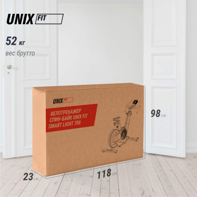 Велотренажер Спин-байк UNIX Fit с подсветкой / Smart Light 700