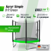 Батут UNIX Line Simple 8 ft (244 см) с внутренней защитной сеткой, зеленый