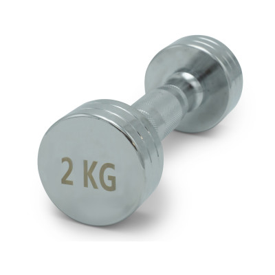 Гантель UNIX Fit PRO круглая хромированная 2 кг, 2 шт.