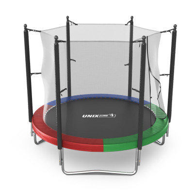 Батут UNIX Line Simple 8 ft (244 см) с внутренней защитной сеткой, цветной