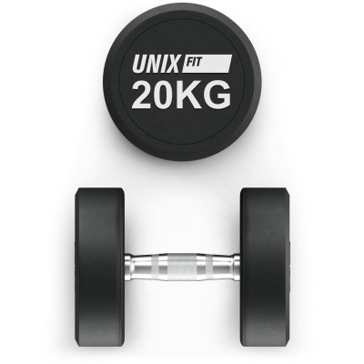 Гантель UNIX Fit PRO круглая обрезиненная 20 кг / шт. Гантель UNIX Fit PRO круглая обрезиненная 20 кг / шт.