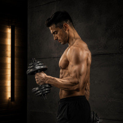 Набор гантелей и штанга UNIX Fit в кейсе 50 кг Набор гантелей и штанга UNIX Fit в кейсе 50 кг