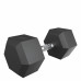 Гантель гексагональная UNIX Fit обрезиненная 25 кг, 2 шт.