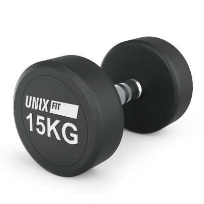 Гантель UNIX Fit PRO круглая обрезиненная 15 кг, 2 шт. Гантель UNIX Fit PRO круглая обрезиненная 15 кг, 2 шт.