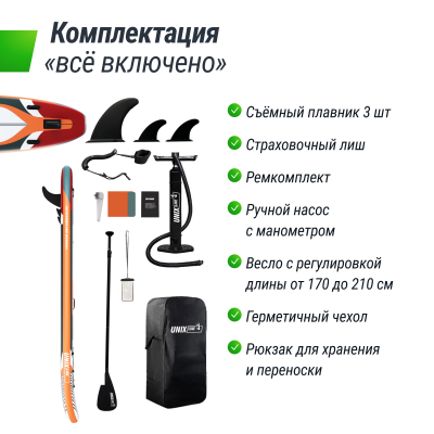 SUP-борд UNIX Line Летнее время / Summertime (360 см)