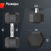 Гантель гексагональная UNIX Fit обрезиненная 12,5 кг, 2 шт.