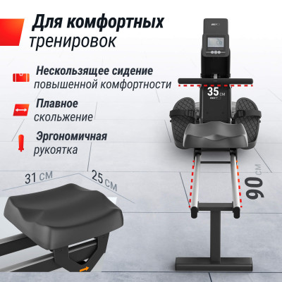 Гребной тренажер UNIX Fit водный / Water Rower 340