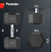 Гантель гексагональная UNIX Fit обрезиненная 30 кг, 2 шт.
