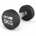 Гантель UNIX Fit PRO круглая обрезиненная 5 кг, 2 шт.