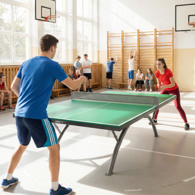 Антивандальный теннисный стол UNIX Line 14 mm SMC зеленый, серый