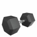 Гантель гексагональная UNIX Fit обрезиненная 27,5 кг, 2 шт.