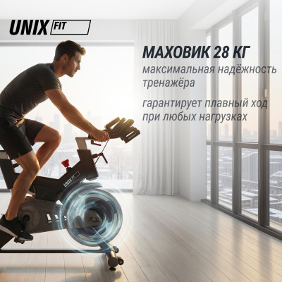 Велотренажер Спин-байк UNIX Fit SB-500 черный Велотренажер Спин-байк UNIX Fit SB-500 черный