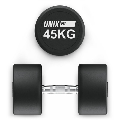 Гантель UNIX Fit PRO круглая обрезиненная 45 кг / шт.