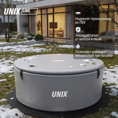Надувной SPA-бассейн UNIX Line Thermal 180 см серый Надувной SPA-бассейн UNIX Line Thermal 180 см серый