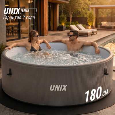 Надувной SPA-бассейн UNIX Line Thermal 180 см серый Надувной SPA-бассейн UNIX Line Thermal 180 см серый