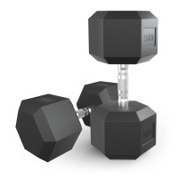 Гантель гексагональная UNIX Fit обрезиненная 40 кг, 2 шт.