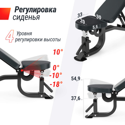 Скамья силовая регулируемая UNIX Fit Bench 200R