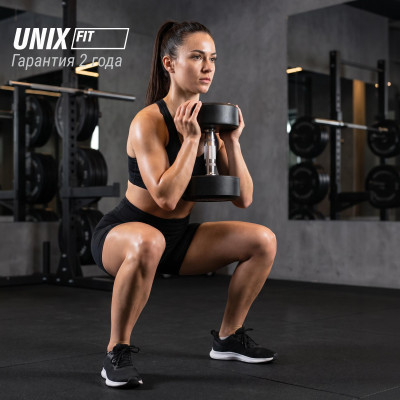 Гантель UNIX Fit PRO круглая обрезиненная 25 кг / шт. Гантель UNIX Fit PRO круглая обрезиненная 25 кг / шт.