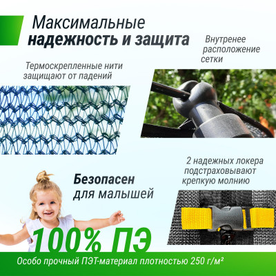 Батут UNIX Line Премиальный с играми / Supreme Game 14 ft (427 см) зеленый Батут UNIX Line Премиальный с играми / Supreme Game 14 ft (427 см) зеленый